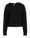 Armani Exchange Woman Sweatshirt Black Size M Cotton, Elastane
