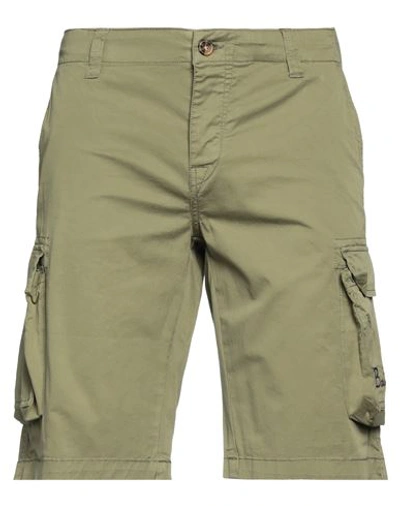 Mc2 Saint Barth Man Shorts & Bermuda Shorts Military Green Size S Cotton, Elastane