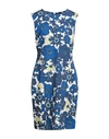 Giulia Valli Woman Mini Dress Blue Size 12 Polyester, Elastane