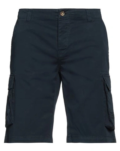 Mc2 Saint Barth Man Shorts & Bermuda Shorts Navy Blue Size S Cotton, Elastane