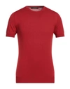 Jeordie's Man Sweater Red Size Xxl Silk, Cotton