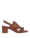 Santoni Sandals In Brown