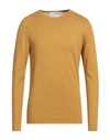 Selected Homme Man Sweater Ocher Size M Organic Cotton, Tencel Lyocell In Yellow