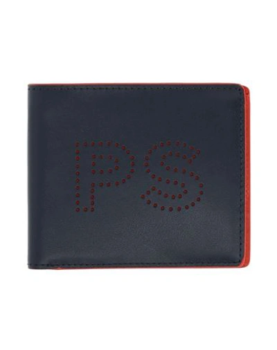 Ps By Paul Smith Ps Paul Smith Man Wallet Midnight Blue Size - Cow Leather