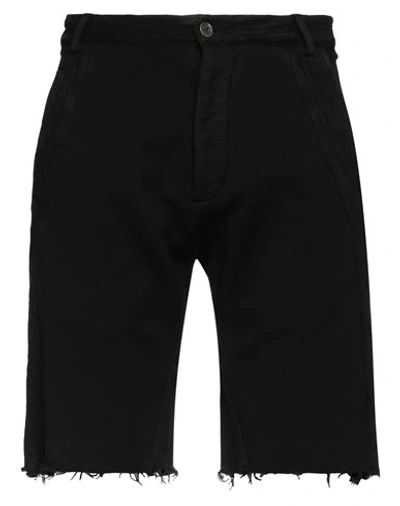 Masnada Man Shorts & Bermuda Shorts Black Size 32 Cotton