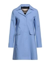 Herno Woman Overcoat & Trench Coat Pastel Blue Size 6 Cotton, Elastane In Blue