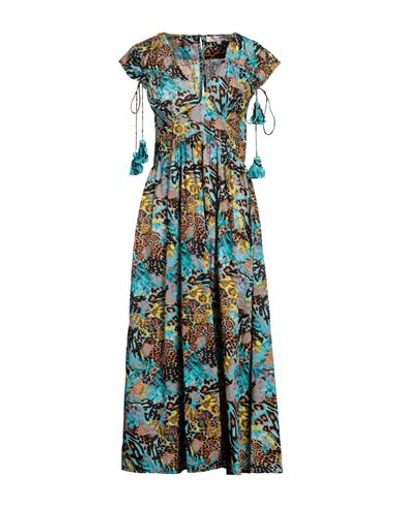 Connor & Blake Woman Maxi Dress Turquoise Size Xl Cotton In Blue