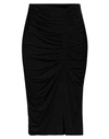 8PM 8PM WOMAN MIDI SKIRT BLACK SIZE L VISCOSE, ELASTANE