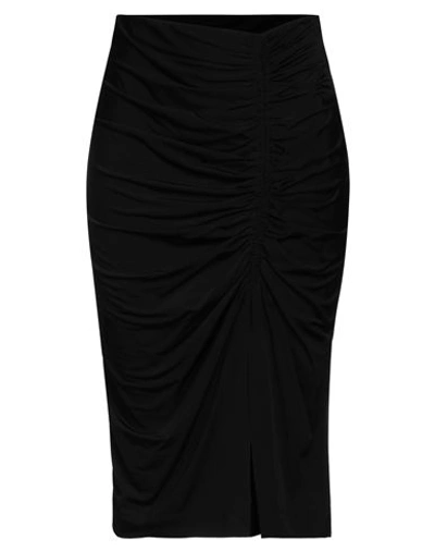 8pm Woman Midi Skirt Black Size L Viscose, Elastane