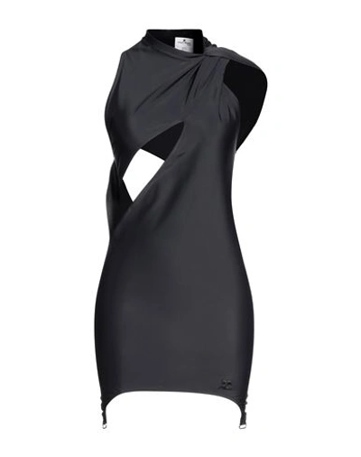 Courrèges Courreges Woman Mini Dress Black Size M Polyamide, Elastane