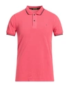 Shockly Man Polo Shirt Coral Size S Cotton, Elastane In Red