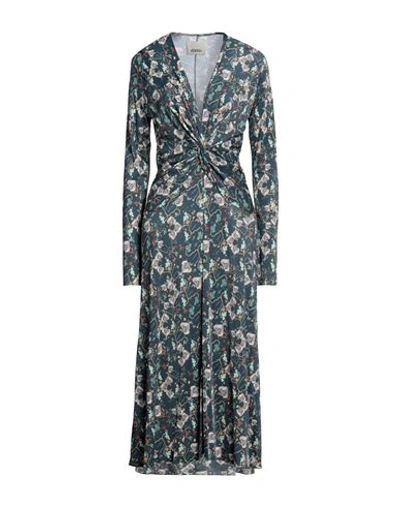 Isabel Marant Woman Maxi Dress Slate Blue Size 10 Viscose, Silk