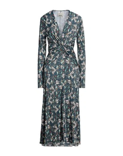 Isabel Marant Woman Maxi Dress Slate Blue Size 8 Viscose, Silk
