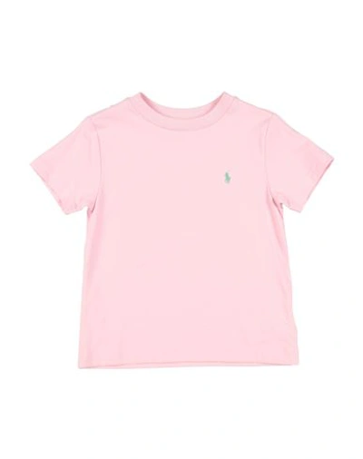 Polo Ralph Lauren Babies'  Cotton Jersey Crewneck Tee Toddler Boy T-shirt Light Pink Size 5 Cotton