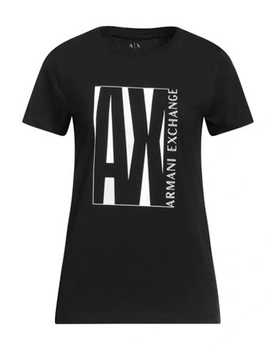 Armani Exchange Woman T-shirt Black Size Xl Cotton