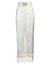 OFF-WHITE OFF-WHITE WOMAN PANTS OFF WHITE SIZE 2 VISCOSE