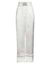 Off-white Woman Pants Off White Size 6 Viscose In Off White