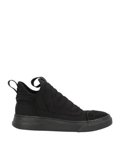 Bruno Bordese Man Sneakers Black Size 10 Leather, Textile Fibers