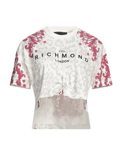 John Richmond Woman T-shirt White Size Xl Cotton