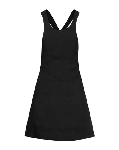 Three Graces London Woman Mini Dress Black Size 6 Linen