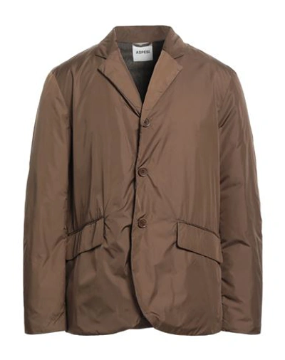 Aspesi Man Overcoat & Trench Coat Dark Brown Size M Polyamide, Polyester In Brown