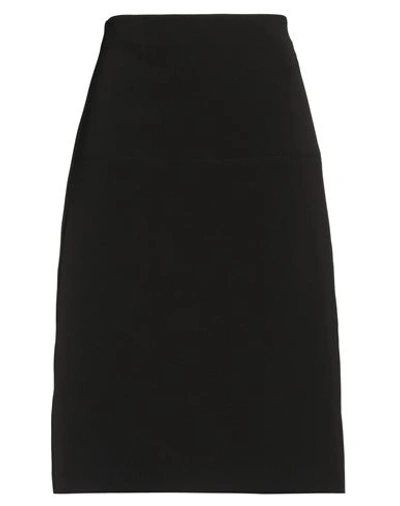 Trussardi Woman Midi Skirt Black Size 12 Polyester, Elastane