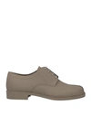Maison Margiela Woman Lace-up Shoes Dove Grey Size 11 Rubber In Grey