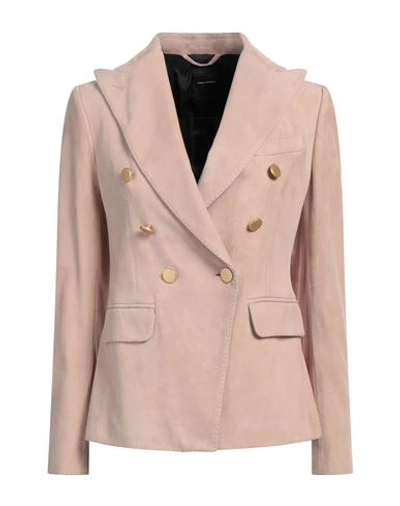 Tagliatore 02-05 Woman Blazer Blush Size 4 Lambskin In Pink