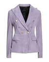 Tagliatore 02-05 Woman Blazer Lilac Size 4 Lambskin In Purple