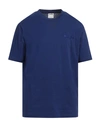 Diadora Man T-shirt Blue Size M Cotton