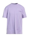 Diadora Man T-shirt Light Purple Size M Cotton
