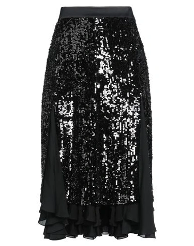 Khaite Woman Midi Skirt Black Size 6 Viscose, Silk