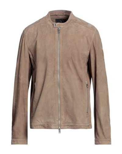 Liu •jo Man Man Jacket Sand Size 3xl Leather In Beige