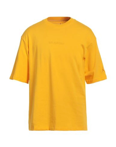 Jordan Man T-shirt Yellow Size Xxl Cotton In Yellow