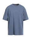 Jordan Man T-shirt Slate Blue Size L Cotton