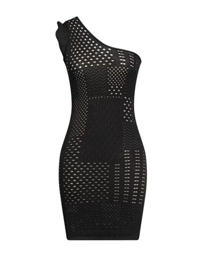 Pinko Woman Mini Dress Black Size Xs Viscose, Polyamide