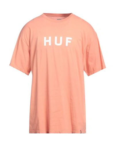 Huf Man T-shirt Salmon Pink Size Xl Cotton