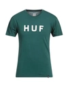 Huf Man T-shirt Emerald Green Size S Cotton