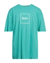 Huf Man T-shirt Green Size Xl Cotton