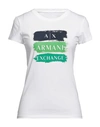 Armani Exchange Woman T-shirt White Size Xs Cotton, Elastane