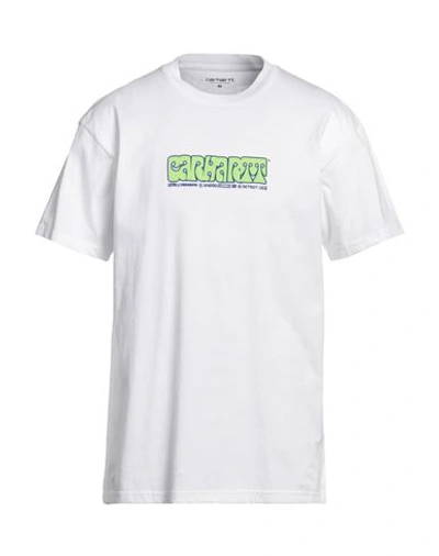 Carhartt Man T-shirt White Size M Organic Cotton