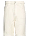 Trussardi Man Shorts & Bermuda Shorts Cream Size 34 Cotton, Elastane In White