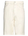 Trussardi Man Shorts & Bermuda Shorts Cream Size 29 Cotton, Elastane In White