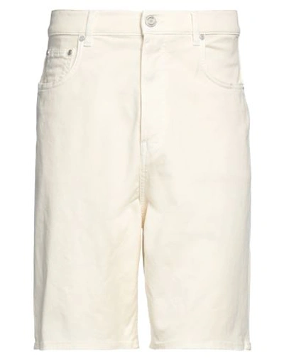Trussardi Man Shorts & Bermuda Shorts Cream Size 33 Cotton, Elastane In White