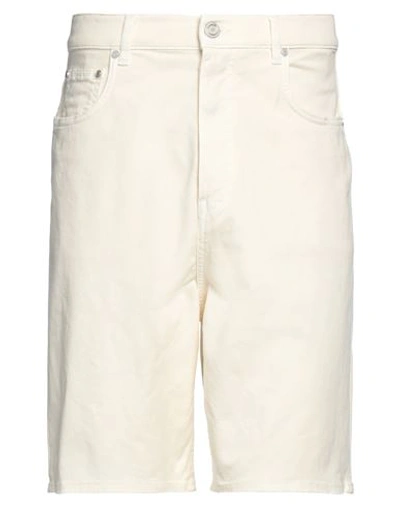 Trussardi Man Shorts & Bermuda Shorts Cream Size 34 Cotton, Elastane In White