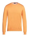 Drumohr Man Sweater Apricot Size 44 Cotton In Orange