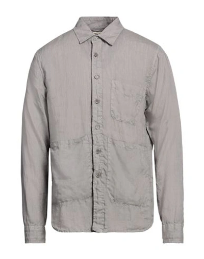 Aspesi Man Shirt Grey Size L Linen