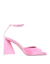 Attico The  Woman Sandals Magenta Size 9 Textile Fibers In Pink