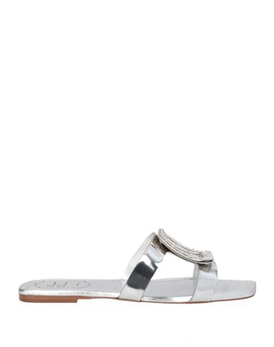 Roger Vivier Woman Sandals Silver Size 12 Leather