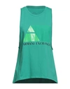 Armani Exchange Woman T-shirt Light Green Size Xl Cotton